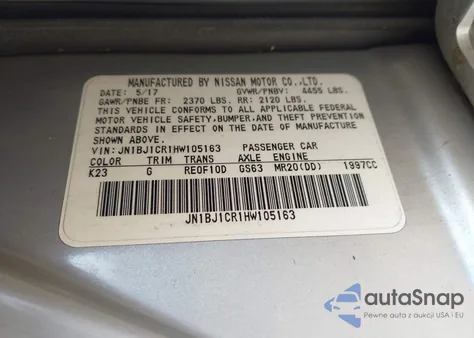 2017 Nissan Rogue Sport Sv z USA, uszkodzony, nr VIN JN1BJ1CR1HW105163